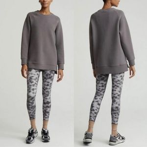 Varley Manning Deep Charcoal Ribbed Sweatshirt, Size M